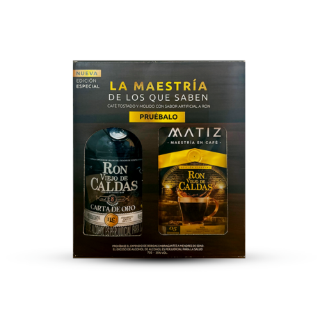 PROMO Ron Viejo de Caldas Carta de Oro Gratis Café Matiz